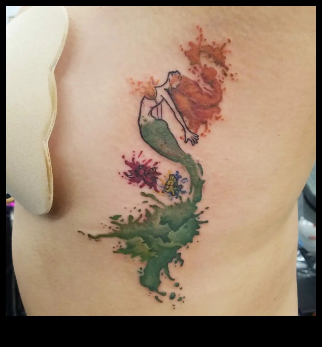 קנבס של צבע: קעקועים בצבעי מים מרהיבים בשבילך