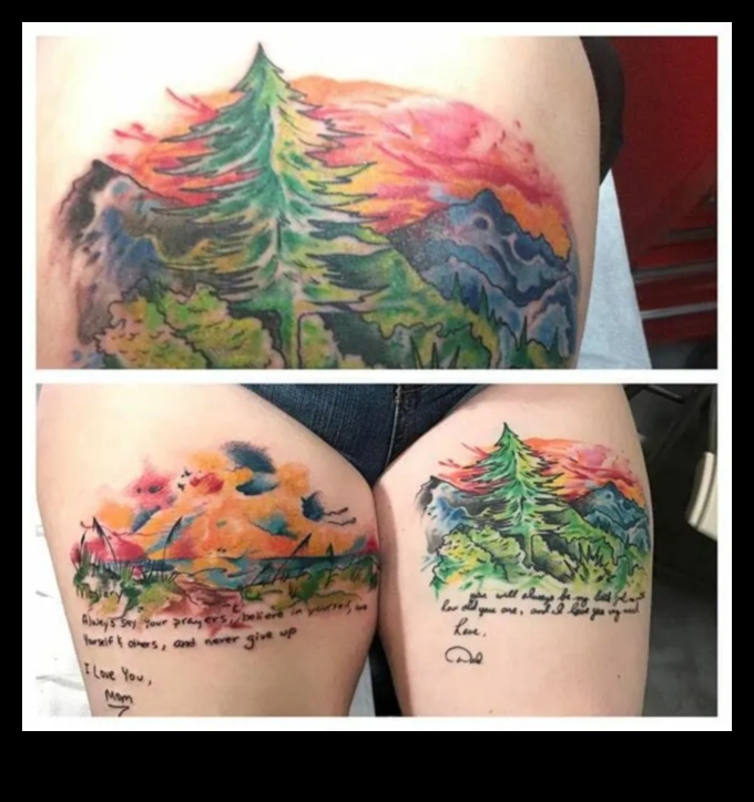 קנבס של צבע: קעקועים בצבעי מים מרהיבים בשבילך